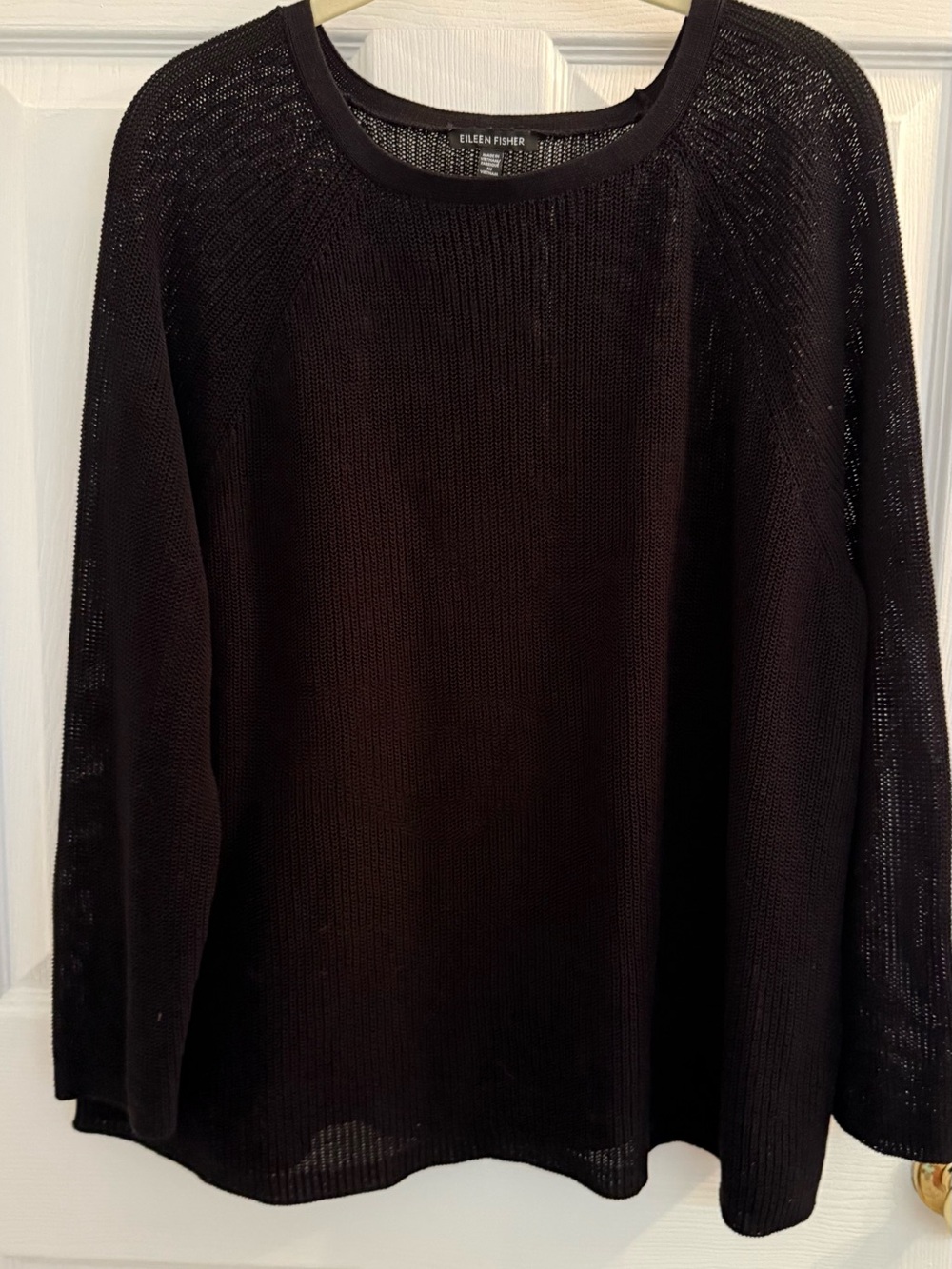 Eileen Fisher Black Silk Blend Sweater
